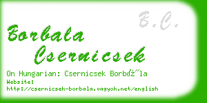 borbala csernicsek business card